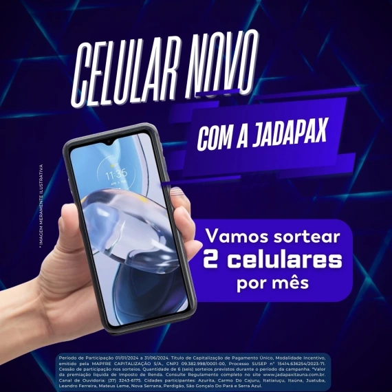 Promoção Celular Novo Com a Jadapax
